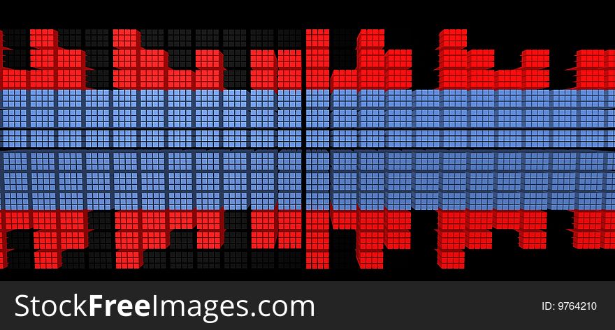 Equalizer bars also known as spectrum analyzer graph chart