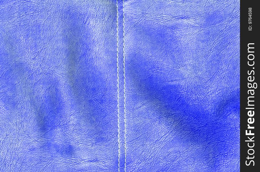 Natural blue leather texture to background