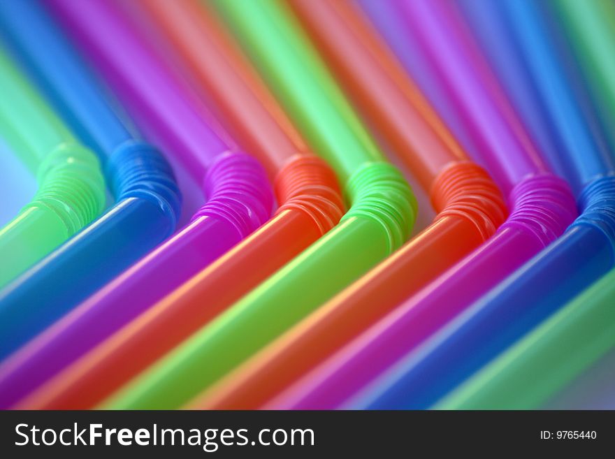 A bounch of colored straw. A bounch of colored straw