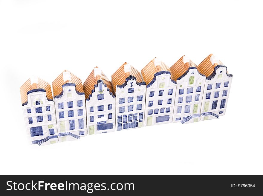 Porcelain model od traditional dutch houses. Porcelain model od traditional dutch houses