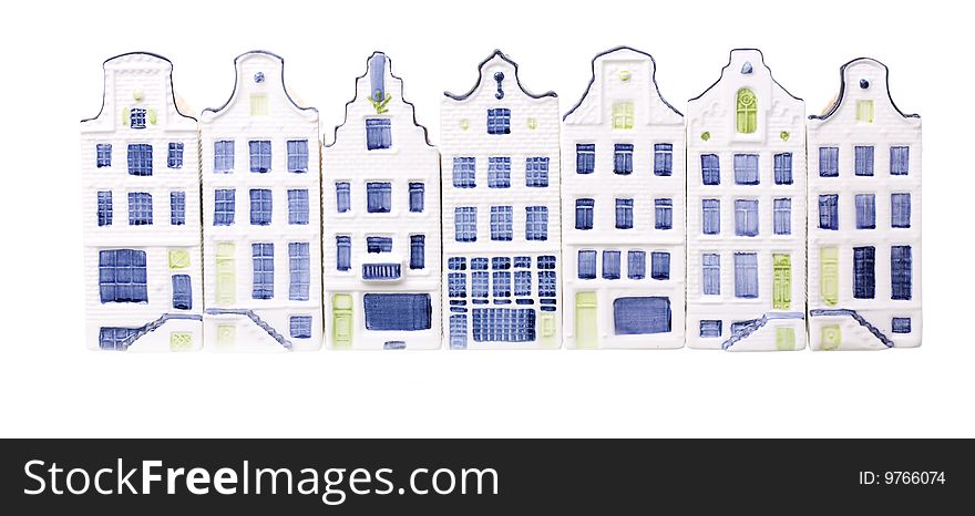 Porcelain model od traditional dutch houses. Porcelain model od traditional dutch houses
