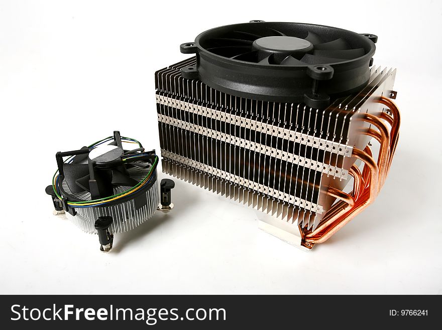 A nice representation of a difference in size of a cpu cooler, probably a difference in efficiency too