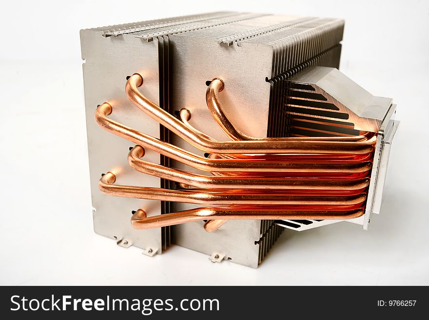 This is a photo of a one of the biggest cpu cooler. excess heat is conducted trough heat pipes to cooling radiator