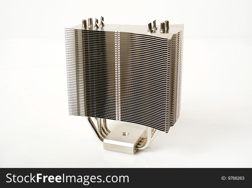 Silvery cpu cooler, of a simple and elegant design