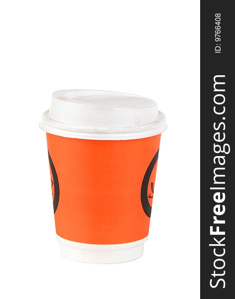 Coffee cup isolated over white background. Clipping path included.
