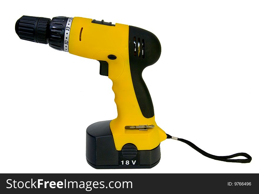 A yellow and black electrical screwdriver