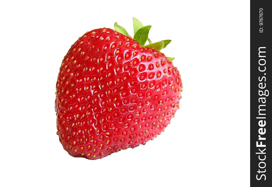 Tasty strawberry on white background