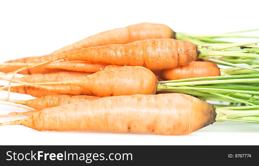 Carrot isolated on white background.