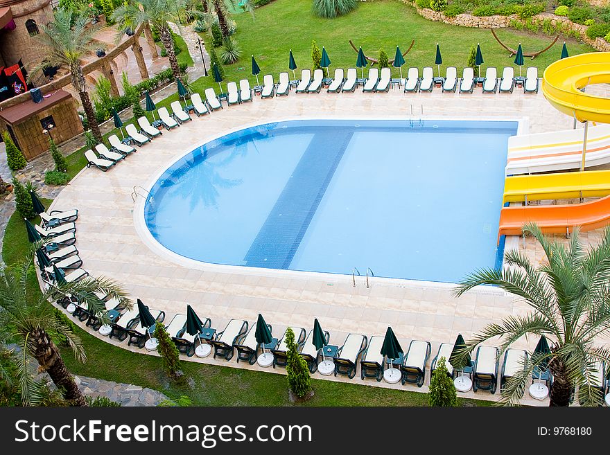 Swimming pool on a sunny day