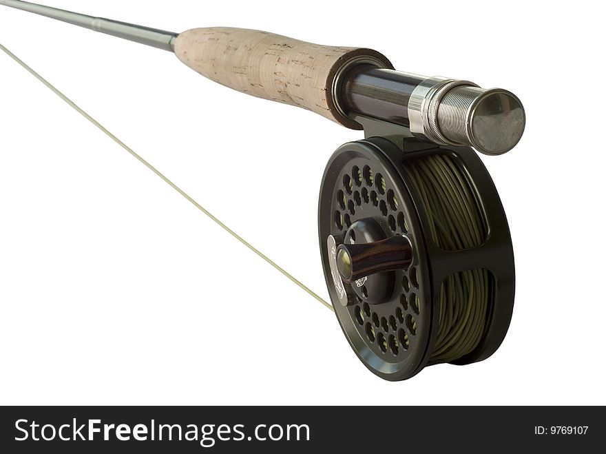 Fly Rod With A Reel And Line