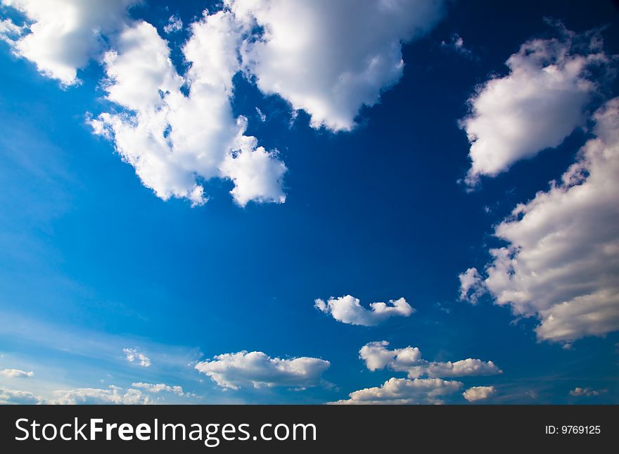 Background of blue sky and white clouds. Background of blue sky and white clouds