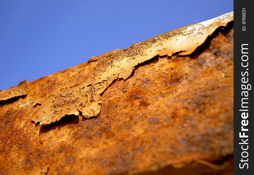 Rust filled bar close up. Rust filled bar close up