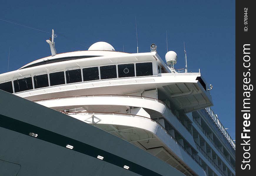 Cruise ship in the gulf of la spezia