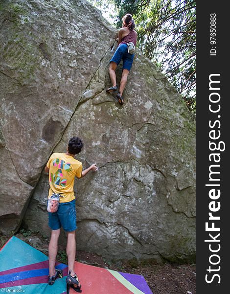 bouldering with Kim and Graham. bouldering with Kim and Graham