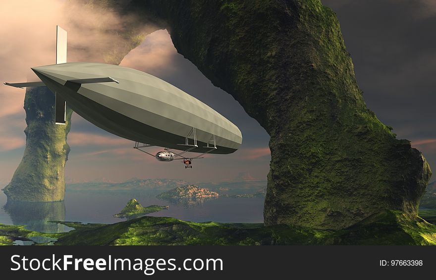 Aircraft, Zeppelin, Airship, Sky