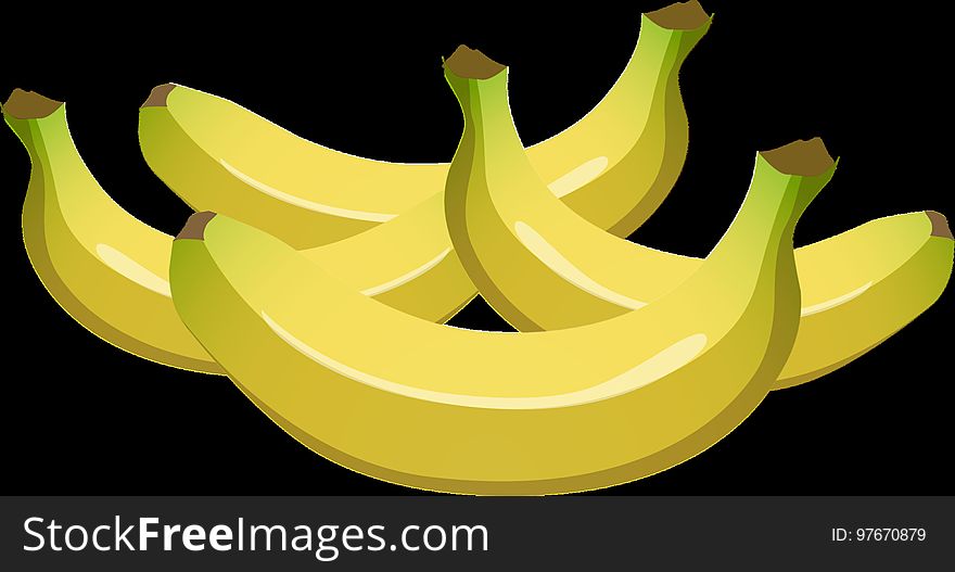 Yellow, Banana Family, Banana, Fruit