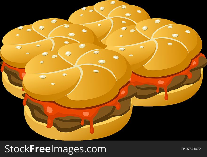 Yellow, Hamburger, Food, Fast Food