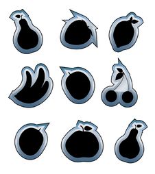 Fruit Symbol Web Silhouettes - Abstract Royalty Free Stock Image Fruit Symbol Web Silhouettes - Abstract Royalty Free Stock Image