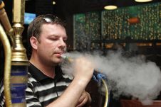 Man In Hookah House Stock Photography Man In Hookah House Stock Photography