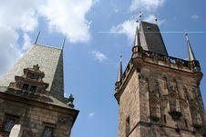 Tower On Charles Bridge Prague Stock Photo Tower On Charles Bridge Prague Stock Photo