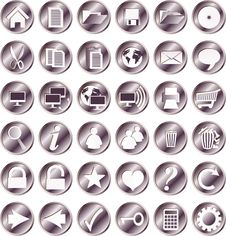 Round Iron Buttons Stock Image Round Iron Buttons Stock Image