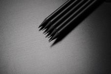 Five Black Pencils Royalty Free Stock Image Five Black Pencils Royalty Free Stock Image