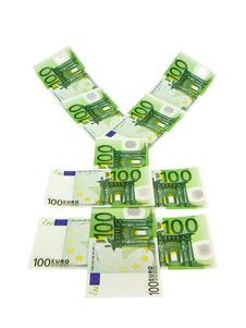 Currency Symbol Yen From 100 Euro Banknotes Royalty Free Stock Photos Currency Symbol Yen From 100 Euro Banknotes Royalty Free Stock Photos