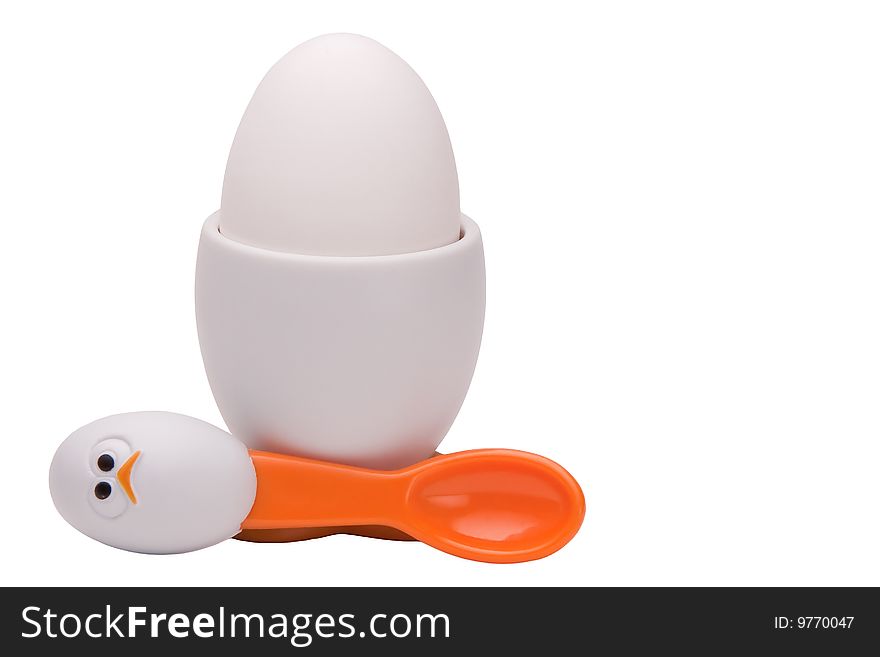 Egg Cup With Spoon In Front