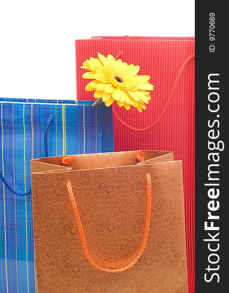 Three paper bags for gifts