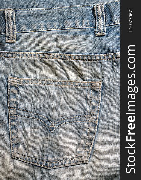 Blue jeans cloth, pocket , texture