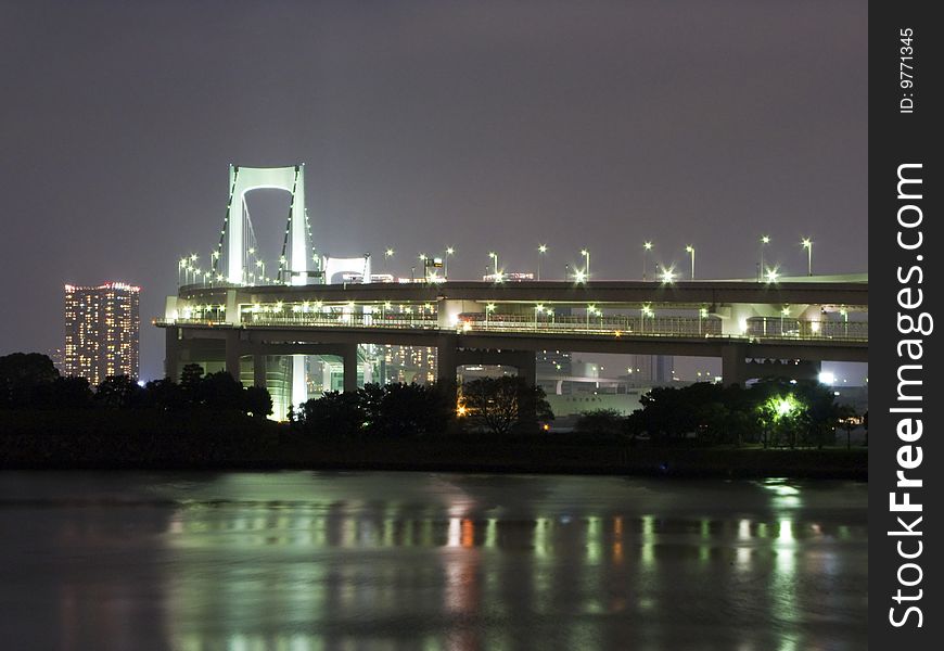 Night View Of Tokyo Bridge