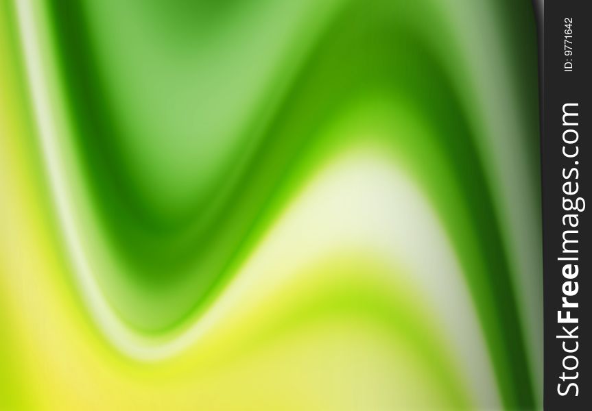 Green and white motion waves. Abstract design