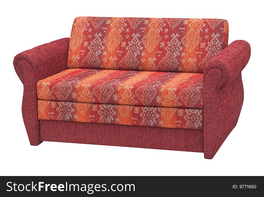 A sofa isolated on a white background with clipping path