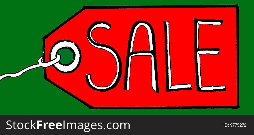Illustration of a sale tag
