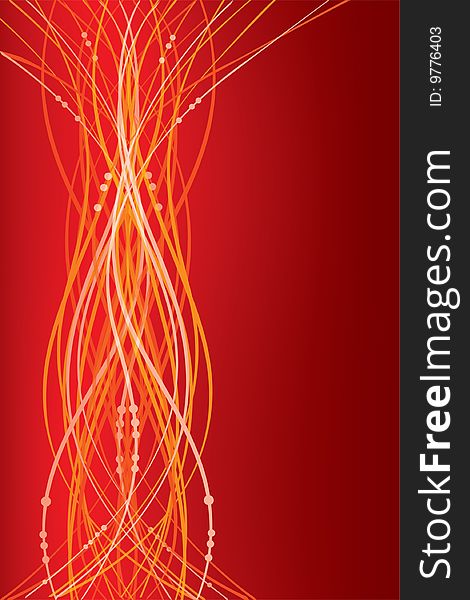 Red abstract 1, vector illustration