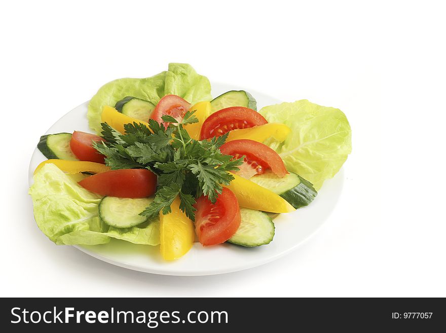Healthy salad with fresh vegetables. Healthy salad with fresh vegetables