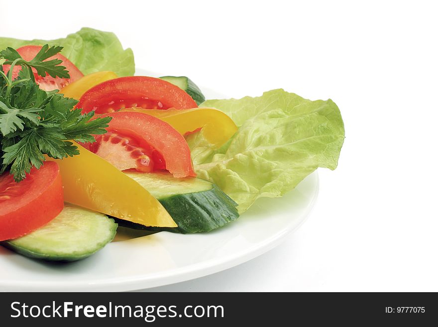 Healthy salad with fresh vegetables. Healthy salad with fresh vegetables