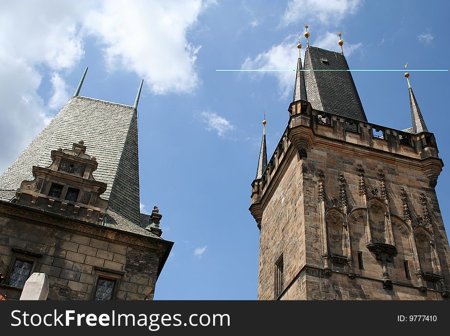 Tower on Charles Bridge Prague Czech Republic