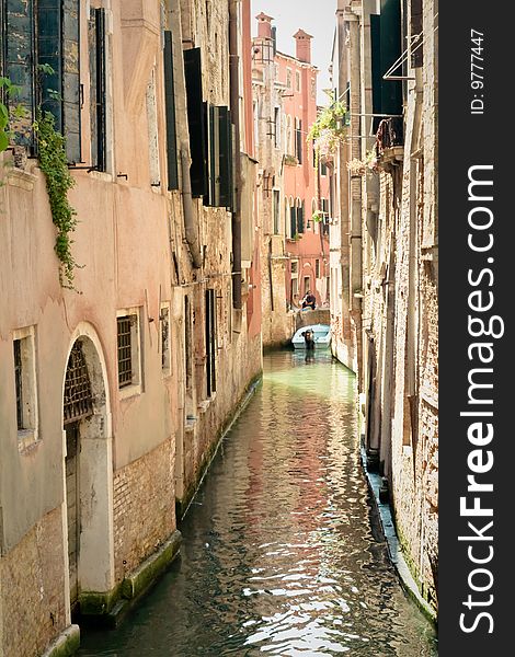 Narrow canals of Venice. Italy