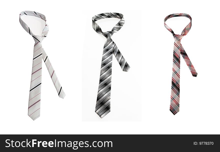 Necktie - a personal accessory of each businessman, isolated on white