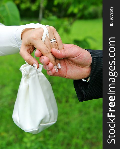Hand in hand, wedding ceremony