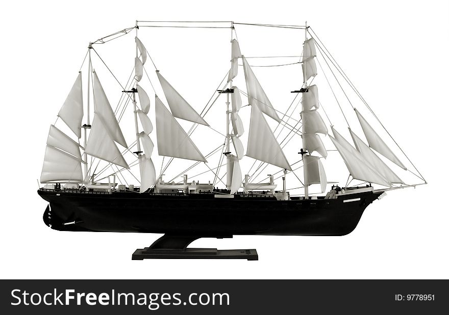 Sailing vessel isolated object transport
