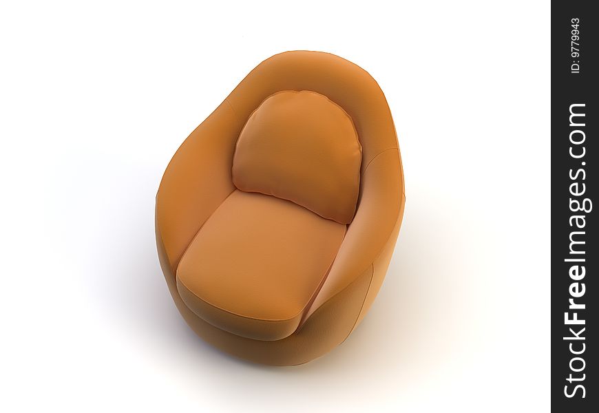 Modern chair on the white background