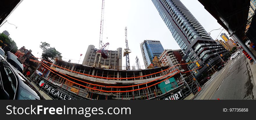 Pano of the SE corner of Jarvis and Dundas, 2017 08 04