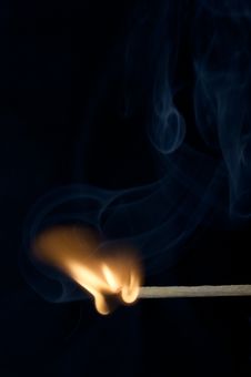 Burning Match Royalty Free Stock Photography Burning Match Royalty Free Stock Photography