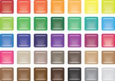 35 Square Glass Buttons Stock Photography 35 Square Glass Buttons Stock Photography