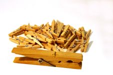 Bunch Of Little Clothes Pins Royalty Free Stock Photos