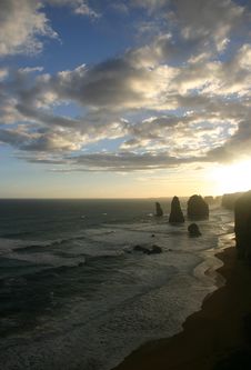 Dusk Over The Twelve Apostles Royalty Free Stock Photo Dusk Over The Twelve Apostles Royalty Free Stock Photo