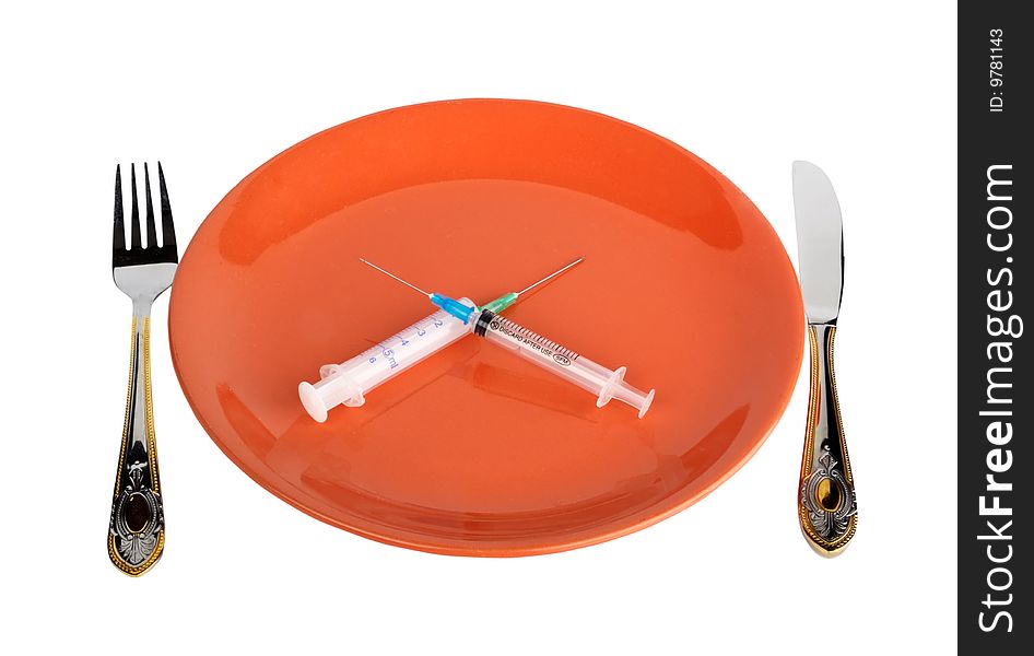 Plate With Two Syringe