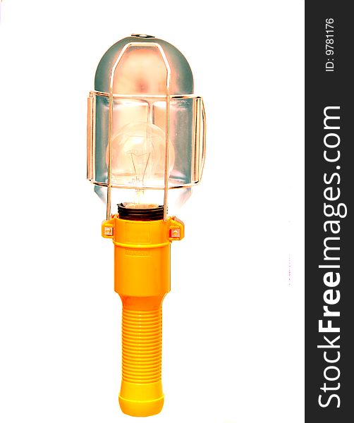 Isolated portable worker light isolated on white background. Isolated portable worker light isolated on white background.